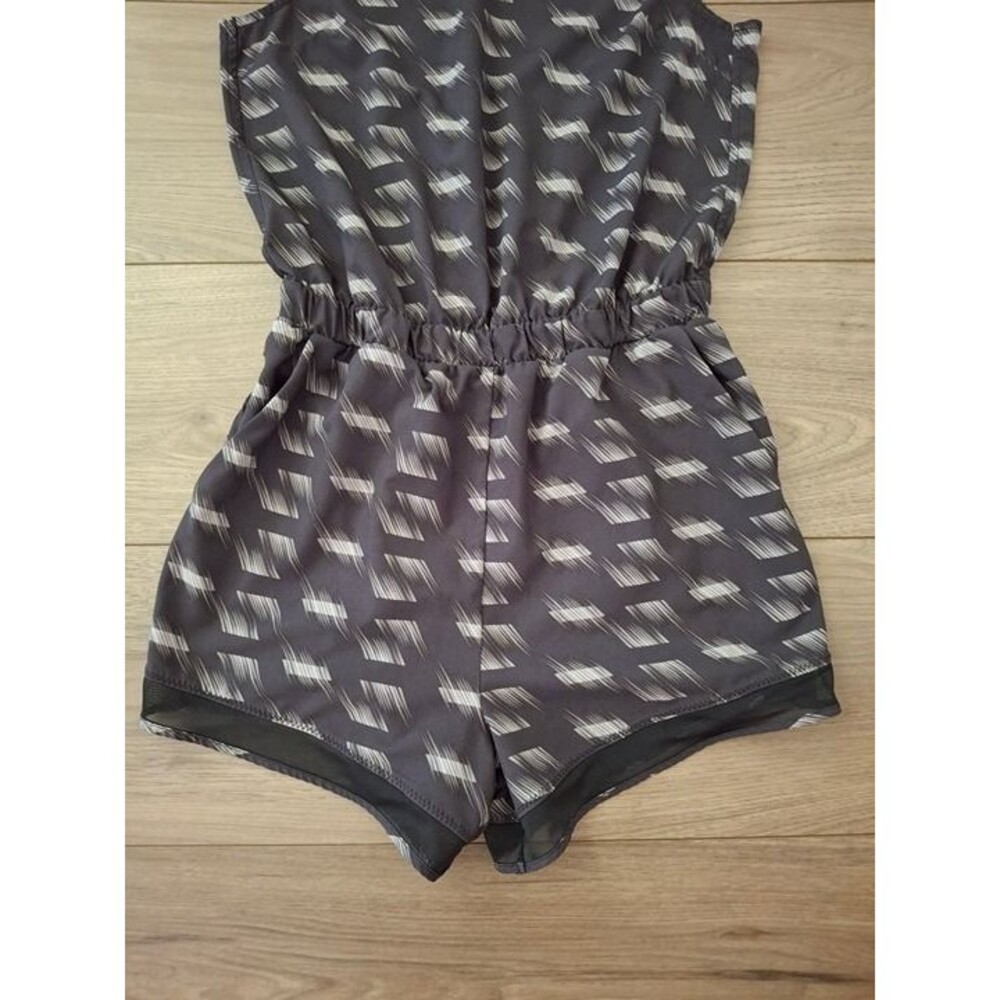 Zella Getaway Blouson Romper, Women's XS, Black Halide Geo Print - Picture 4 of 8